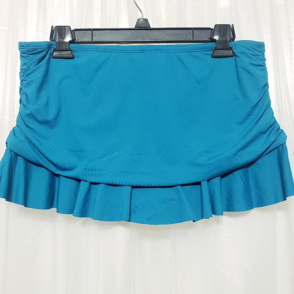 Sz 10 La Blanca Island Goddess Ruffle Swim Skirt - Picture 6 of 16